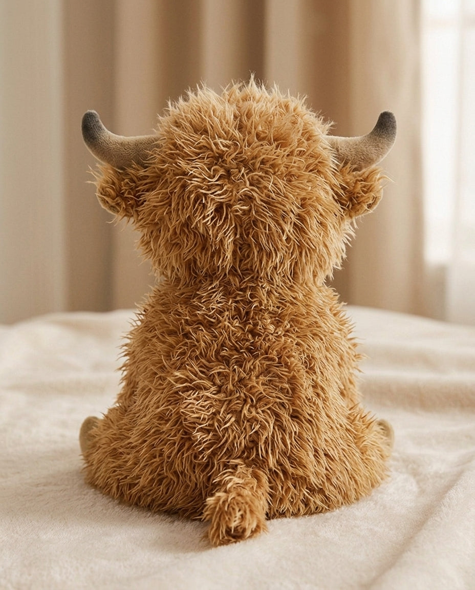 Vaca Highland ponderată Moo — pluș anti-stres de 1,8 kg